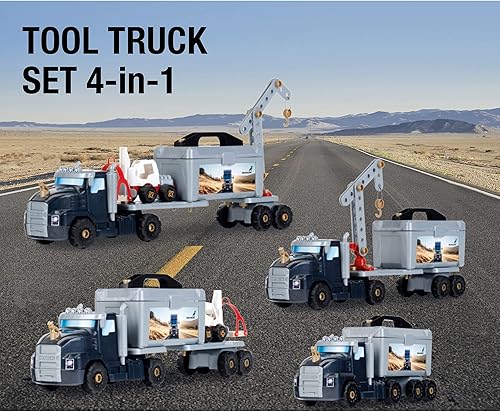 Miniatura 2 de Mack Juego de camión de herramientas 4 en 1 - Theo Klein, juego de construcción de 89 piezas, juguetes con herramientas, construye una carretilla