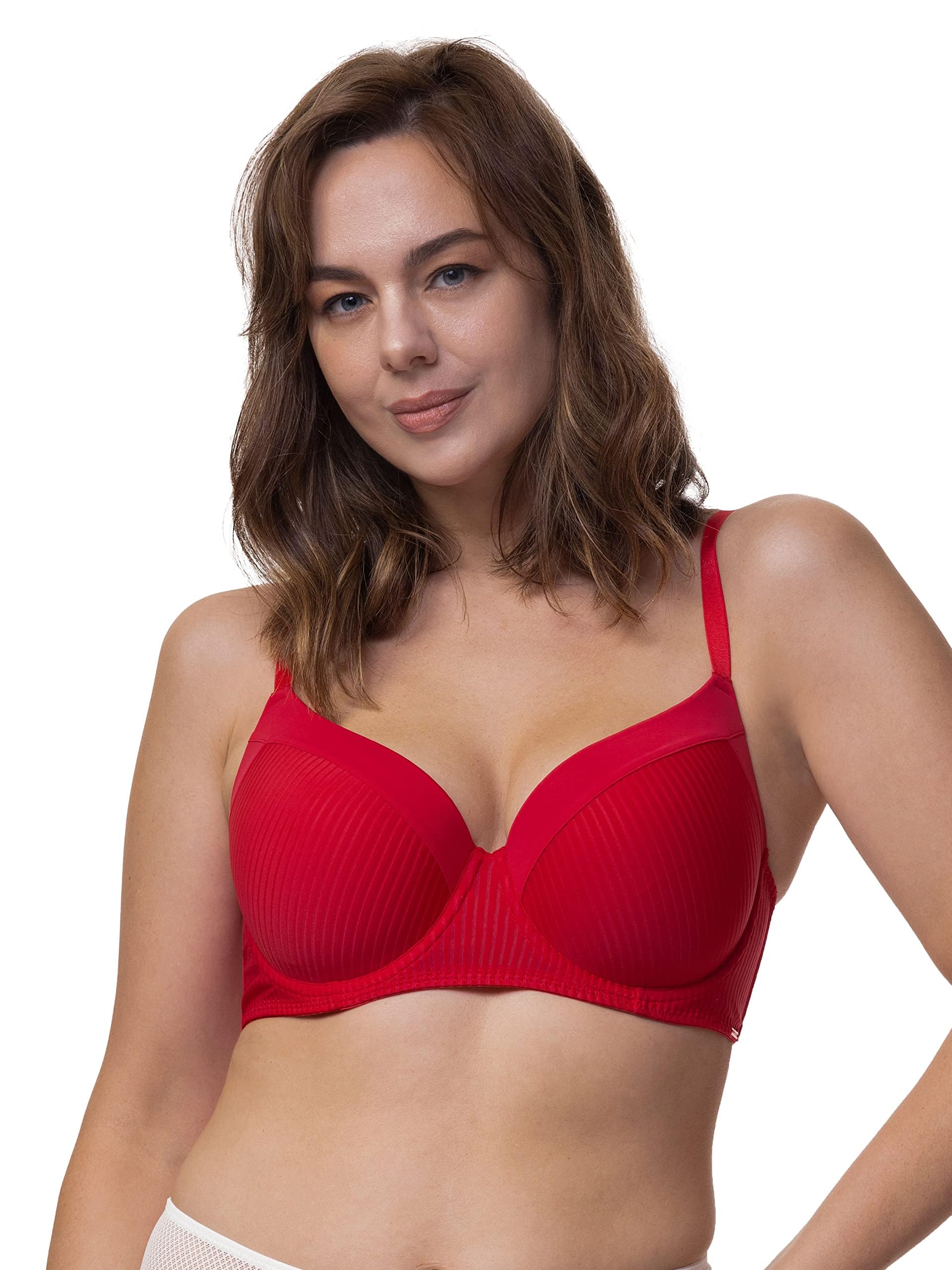 Dorina Damen Bügel BH Carmen - Leicht Gepolstert Für Große Oberweiten | Demi T-Shirt BH