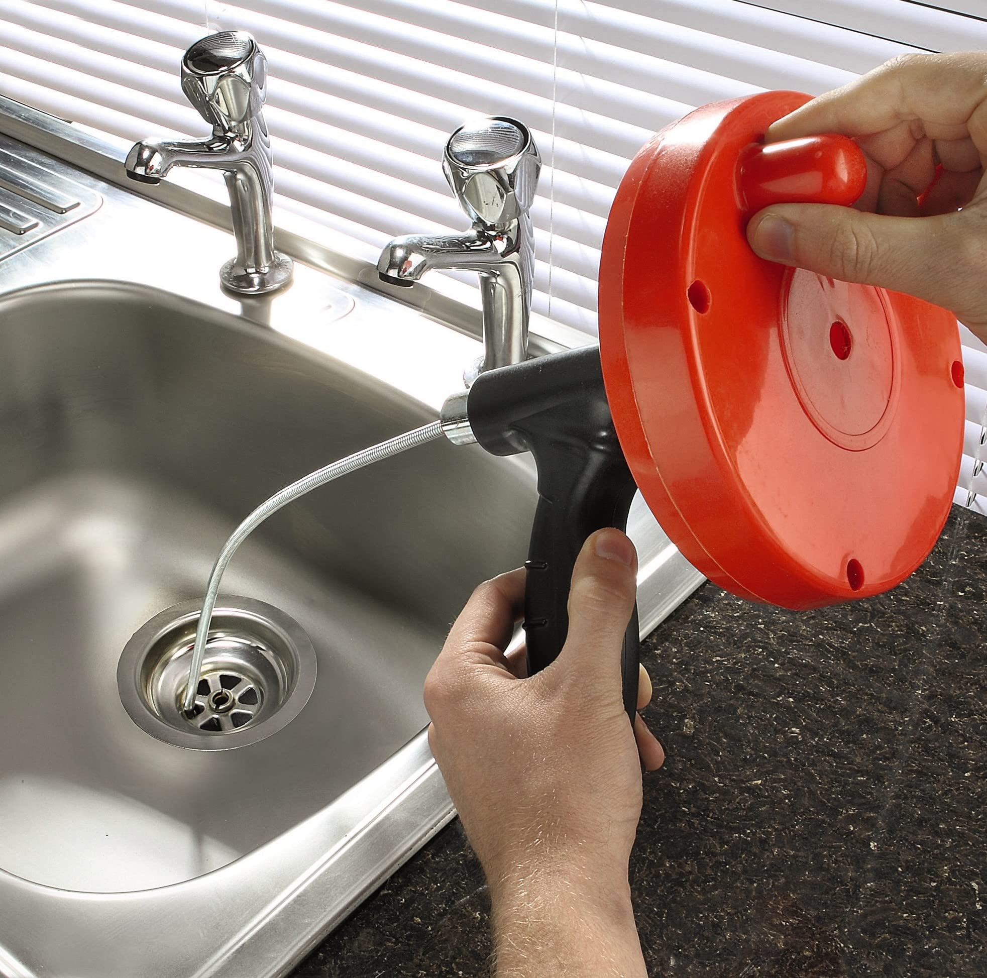 Drain & Pipe Cleaner Tool4M Flexible Carbon Steel Cable For Clearing Blockages In ToiletsBathsShowersSinks And Drains from B&Q