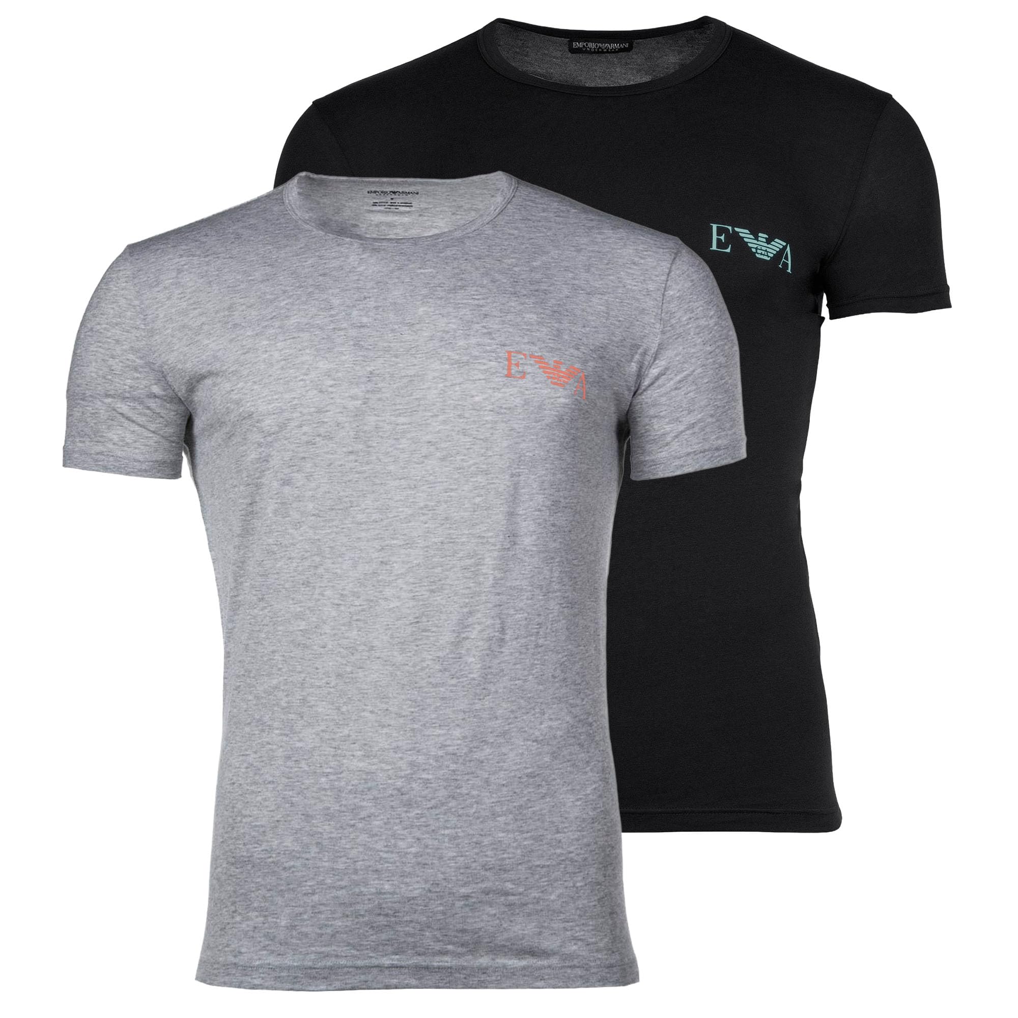 Men's Bold Monogram 2-Pack Crew Neck T-Shirt Black L