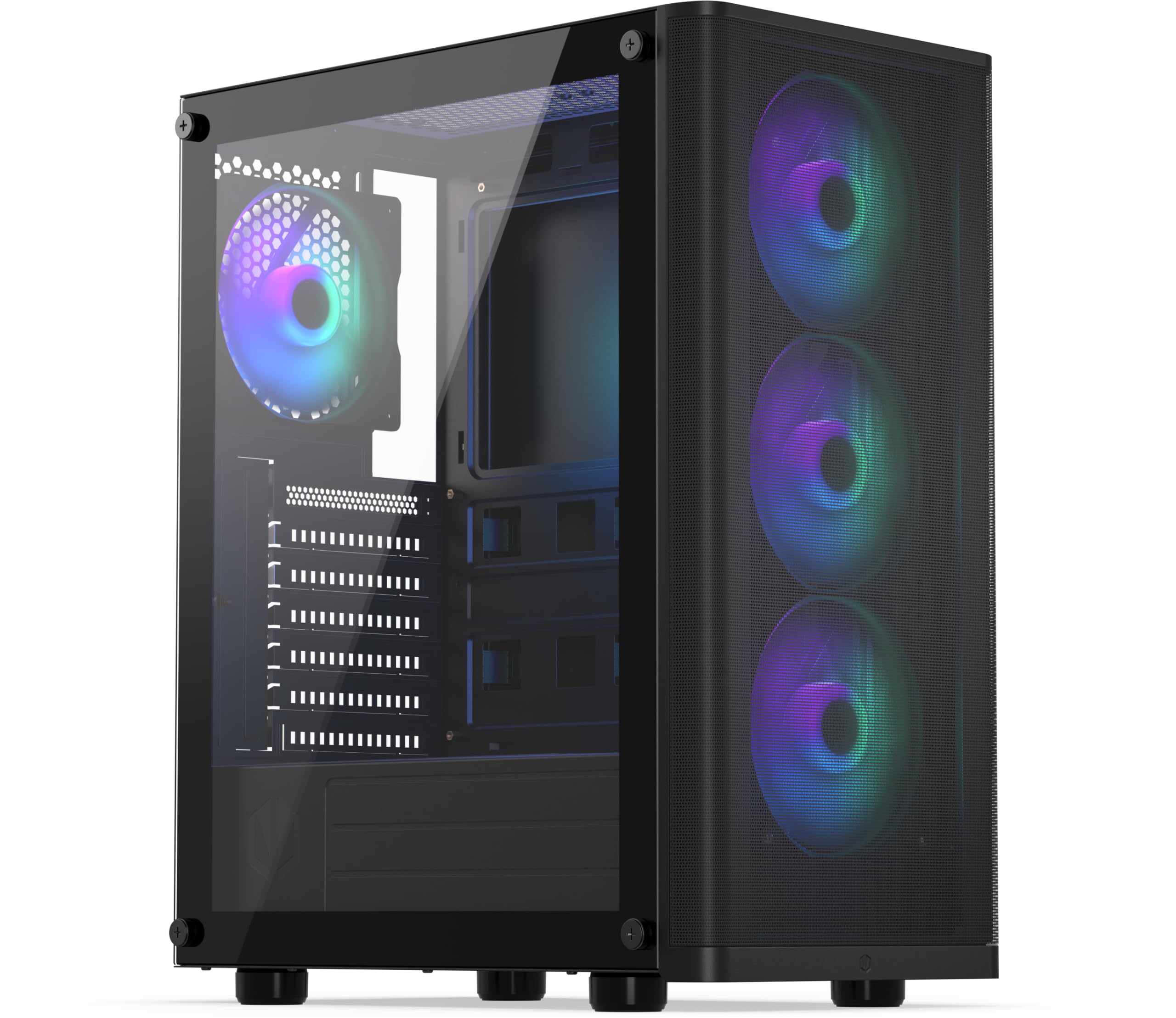 Endorfy Ventum 200 ARGB, ATX, 4 Ventilateurs ARGB de 120 mm Inclus, Design en Maille, EY2A014