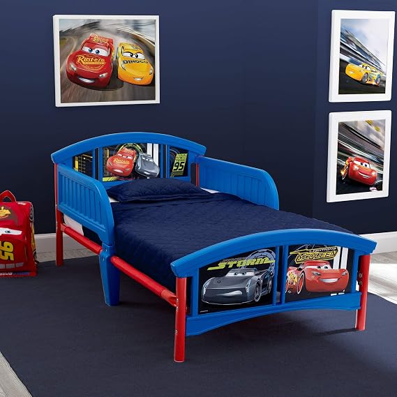 Delta Children Plastic Toddler Bed, Disney Frozen II & Plastic Toddler Bed, Disney/Pixar Cars