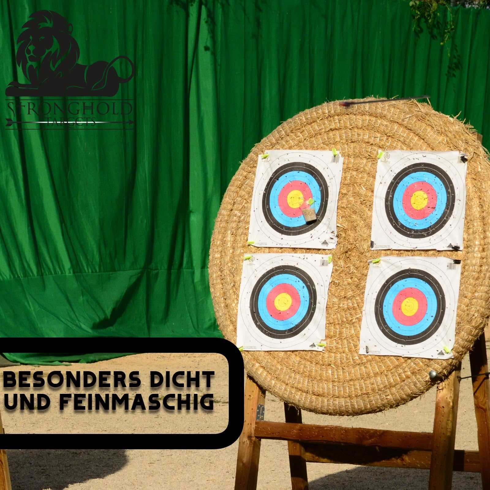Stronghold Pfeilfangnetz, grün, 2,5X 2,9m Fangnetz | Stronghold Pfeilfangnetz Bogenschießen Professional - grün -