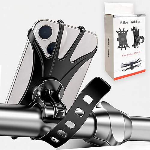 Soporte de teléfono para bicicleta 2026, 1 paquete, soportes de silicona con rotación de 360 para iPhone y Samsung, para la mayoría de teléfonos
