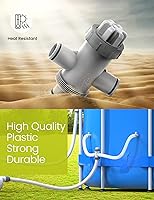 Vista 6 de Válvula de émbolo de manguera de piscina dividida, válvula de émbolo de manguera 2 en 1 Pieza de piscina para sistema de circulación de filtro