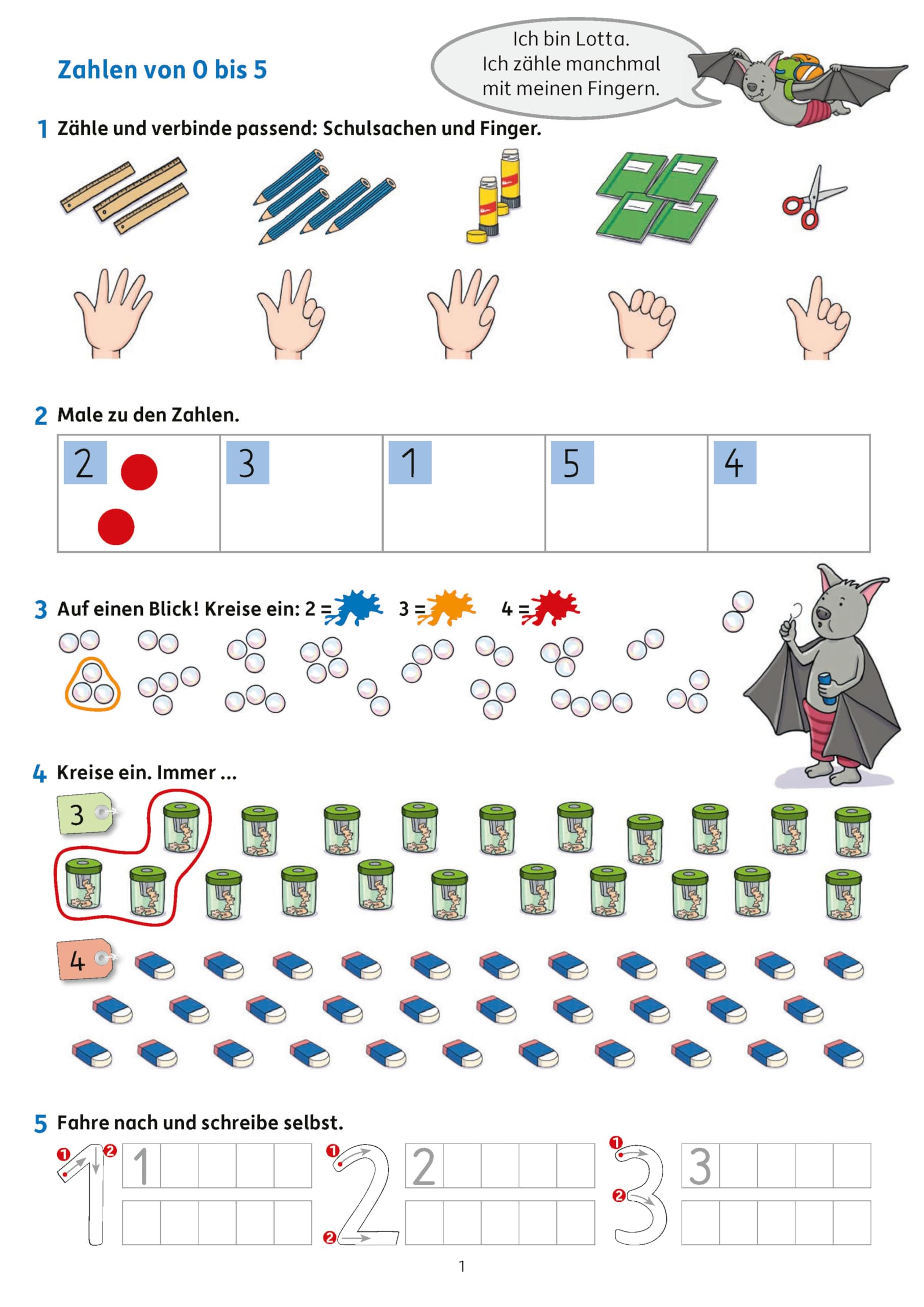 Erfolgreich durch die 1. Klasse – Mathe, Deutsch, Sachunterricht: Übungsheft 1. Klasse komplett, Rechnen bis 20, Buchstaben, Wörter, Schreiben, Lesen ... für das gesamte Schuljahr, Band 191)