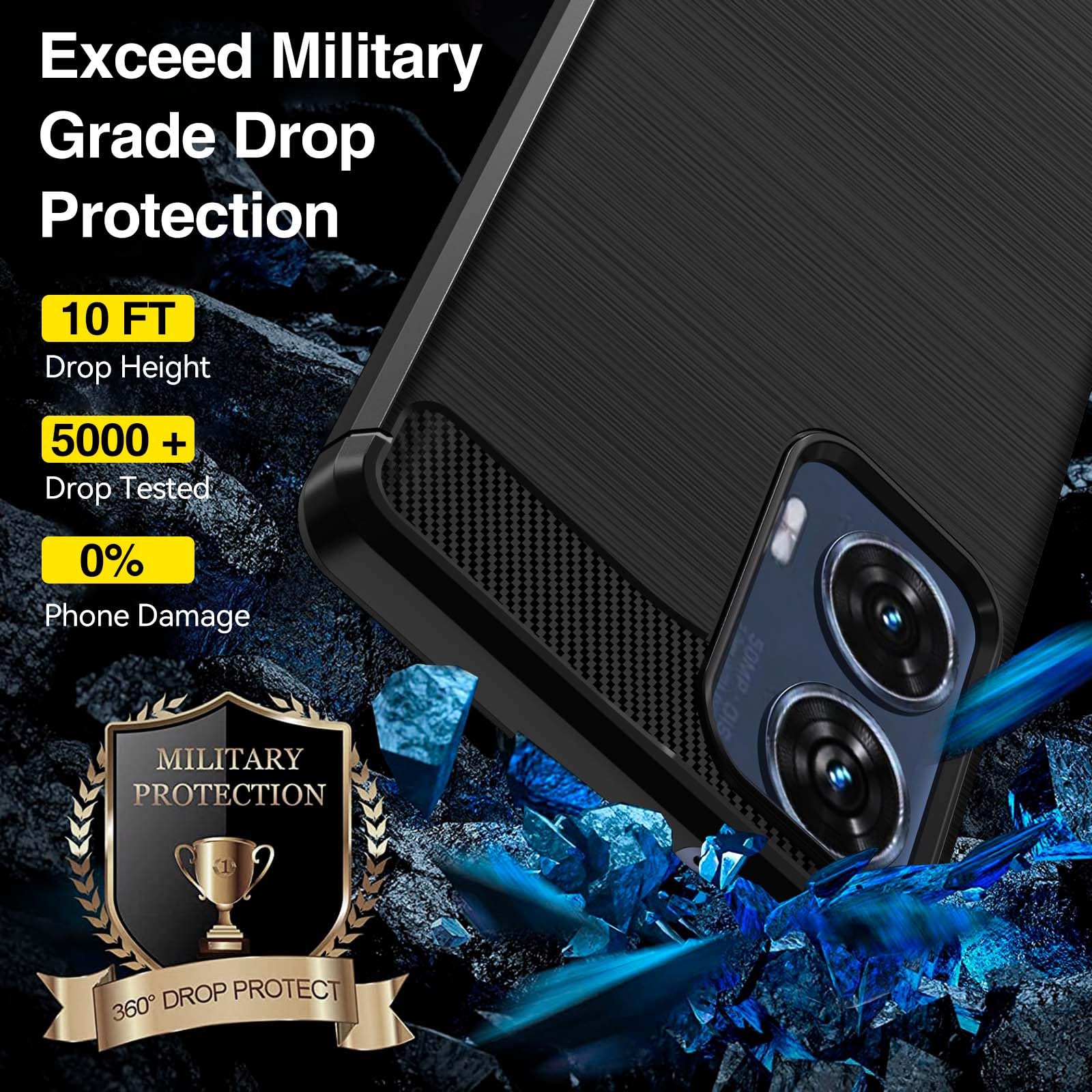 iVoler Cover per Motorola Moto Edge 70 Fusion 5G, Custodia Antiurto Anti-Graffio Trasparente per Assorbimento degli Urti con Paraurti in TPU Morbido, Sottile Morbida in Silicone TPU Case