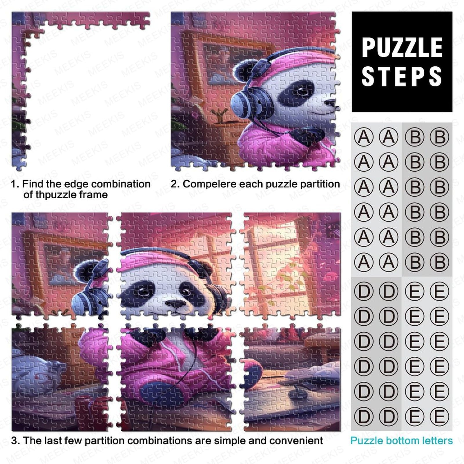 Puzzle, Nadmuchiwany Bałwan Dla Dorosłych Zabawa Niebieski Bałwan Puzzle Jigsaw Edukacja Domowa Gra Zabawka Intelektualna Gra Zabawka Antystresowa/Style-5/1000Pcs (75X50Cm)