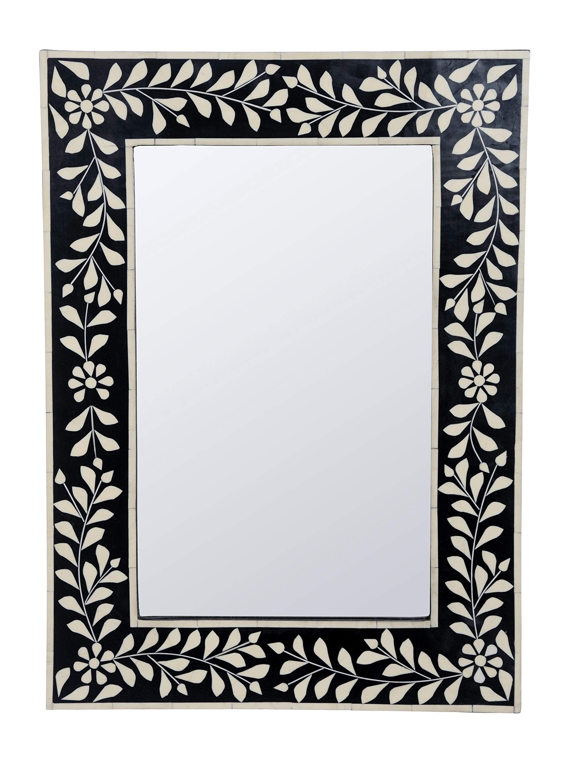 Harrow Decor Bone Inlay Work Rectangular Mirror Wm 060, Size 22''X16''