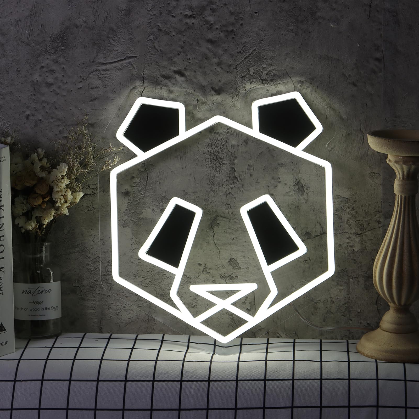 MOLCOVEX Hand-eye Smoking Neon Sign, Handmade Aesthetic Personalized LED Neon Sign for Man Cave Decoration Bedroom Game Room Bar Party Business Salon Decor