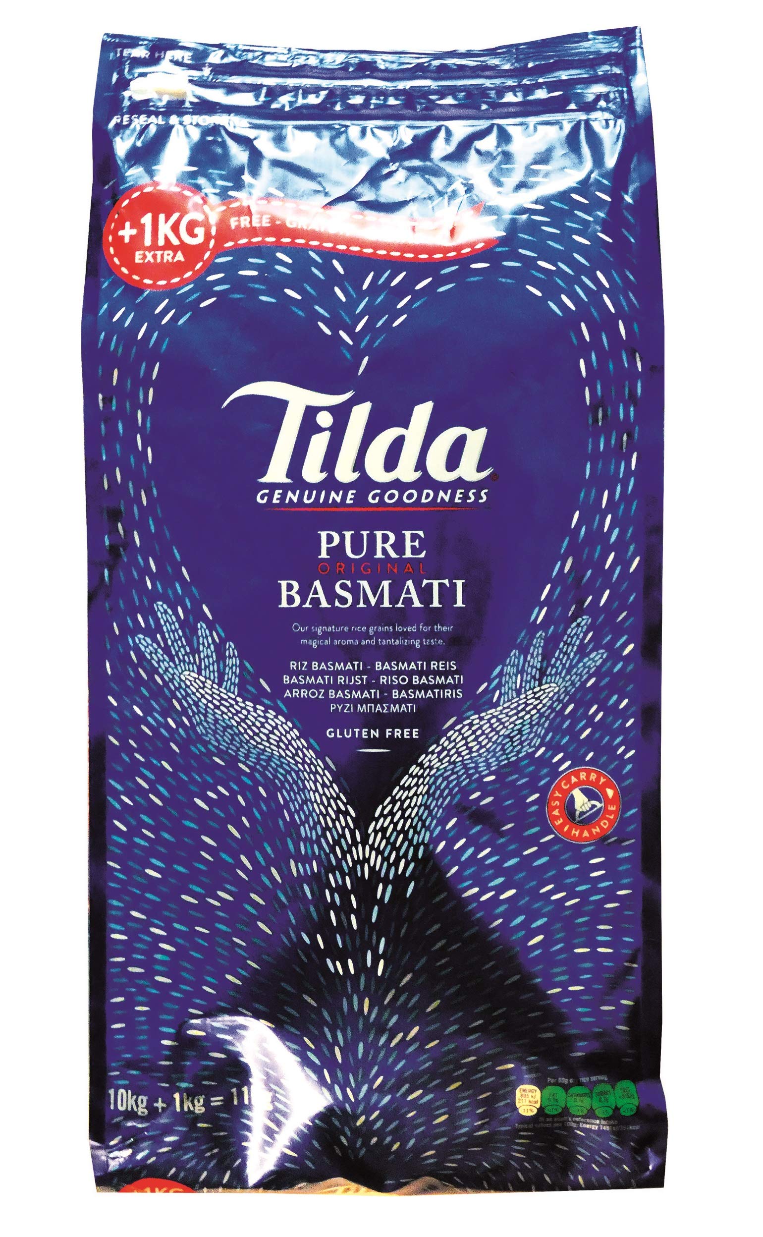 Tilda Pure Basmati Reis – 11 kg Pack (10 kg + 1 kg EXTRA)