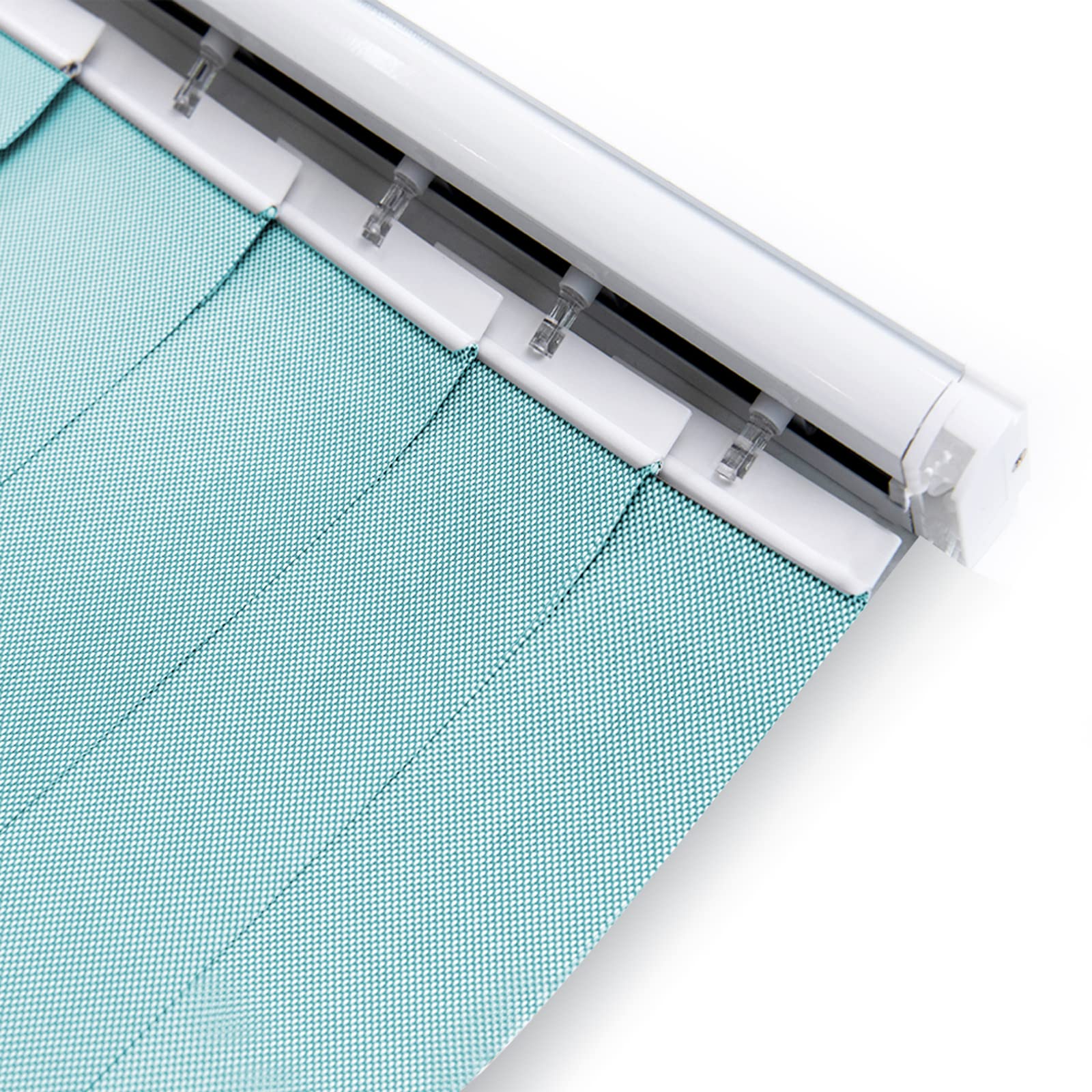 LETAU Cordless Solar Vertical Window Blinds, 5% Mesh Fabric, Light Fitering, Reduce Sun Glare, UV Protection, Blue Window Shades for Slidding Door, French Window, Room Divider, Glass Wall¡­