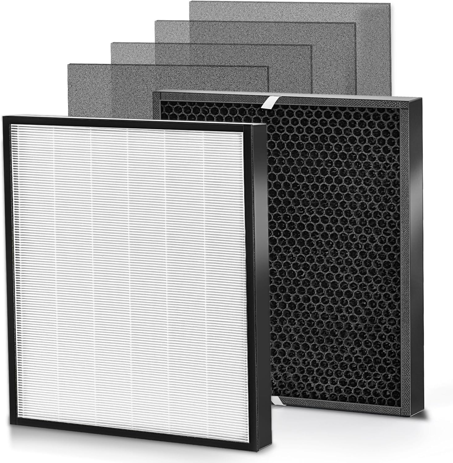 Replacement Filter Compatible with Air-Doctor Air Purifier Model AD3000 3000, Includes 1x White Filter, 2x Carbon VOCs and 4x Extra Pre Filters Combo