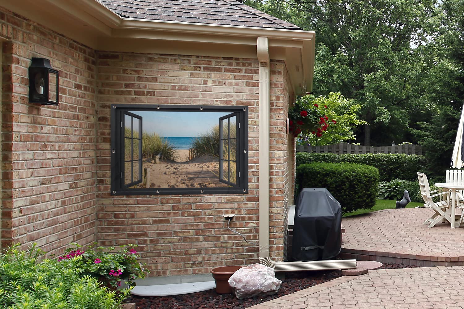 Tuinposter wit beige hartje 30 x 30cm | Tuin | Mix&Match Kdo