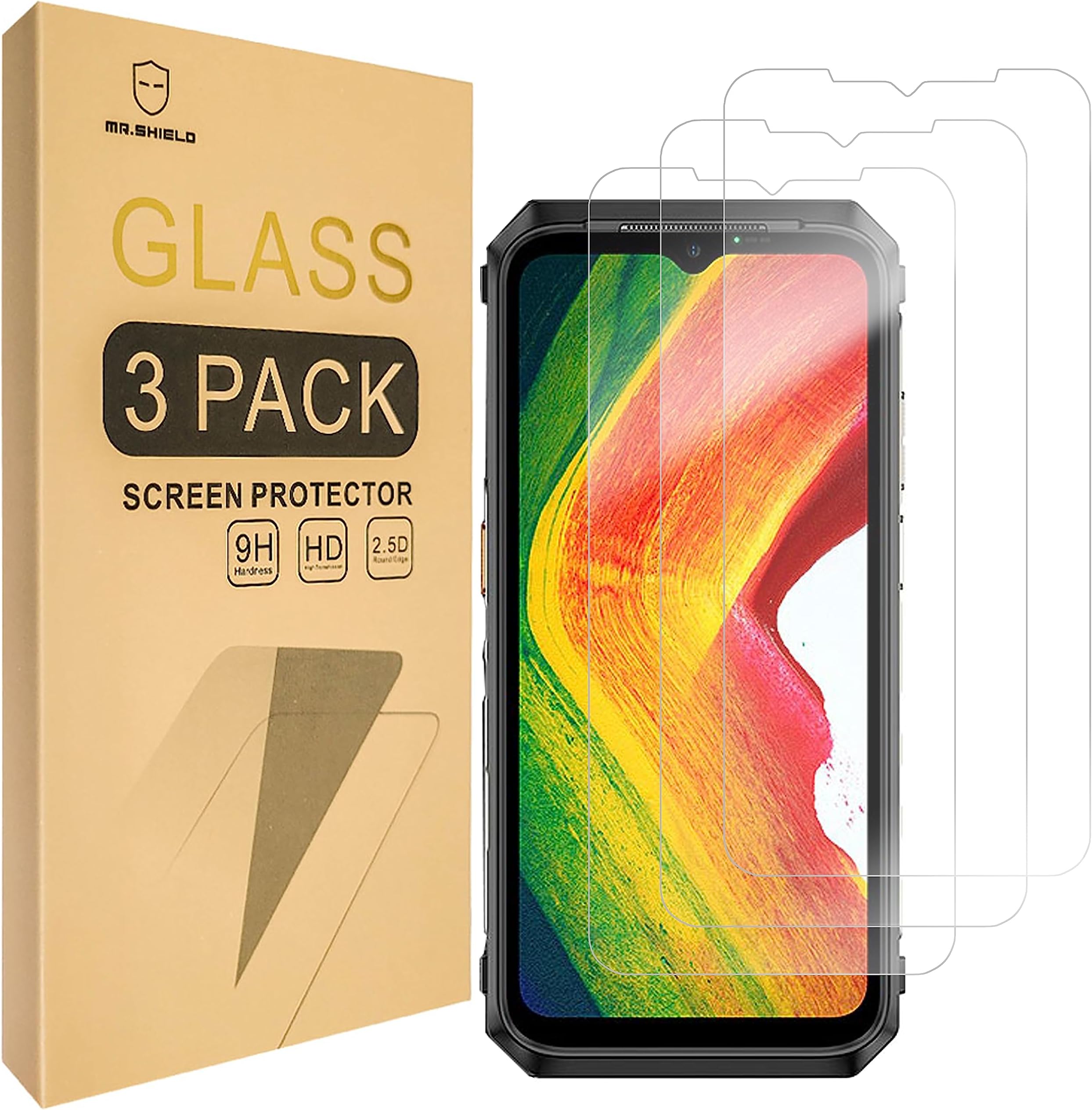 Screen Protector compatible with Ulefone Power Armor 18 5G / Power Armor 18T 5G [Tempered Glass] [3-PACK] [Japan Glass with 9H Hardness]