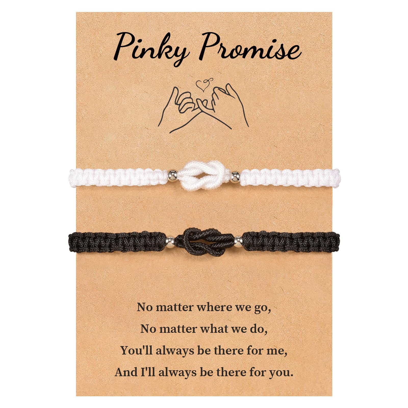 VU100 Pulsera para Pareja Pulsera Hilo del Destino Regalo para Pareja Pulsera de Protección de la Suerte de la Cábala Día de Navidad Cumpleaños Regalo para Marido Esposa Novio Novia Familia Amigos