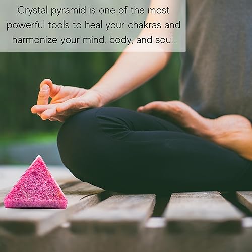 Miniatura 299 de Amazing Gemstone White Agate Snow Quartz Pyramid Crystal Healing Stones - 1" Great Pyramid Figurine of Natural Stone Pyramid for Meditation, Reiki