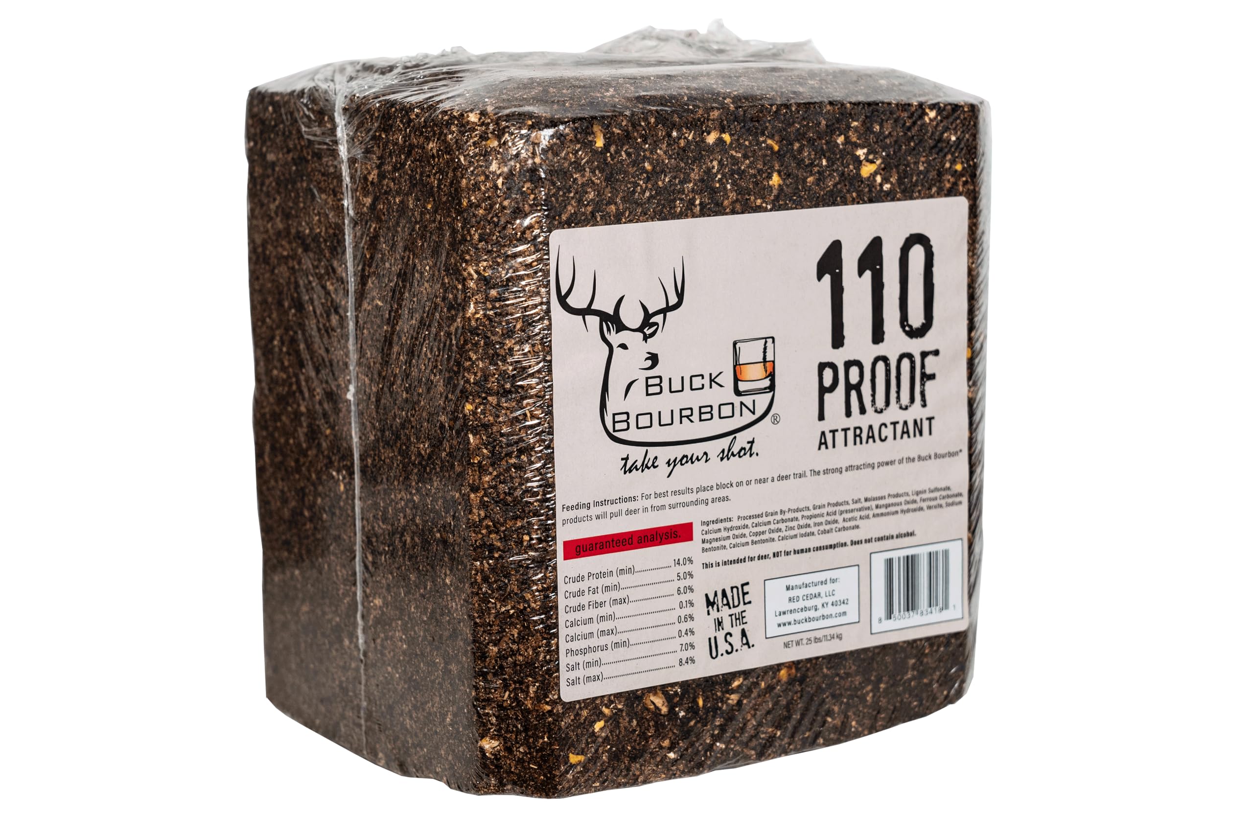 Buck Bourbon 110 Proof Deer Attractant Block, 25 Pound