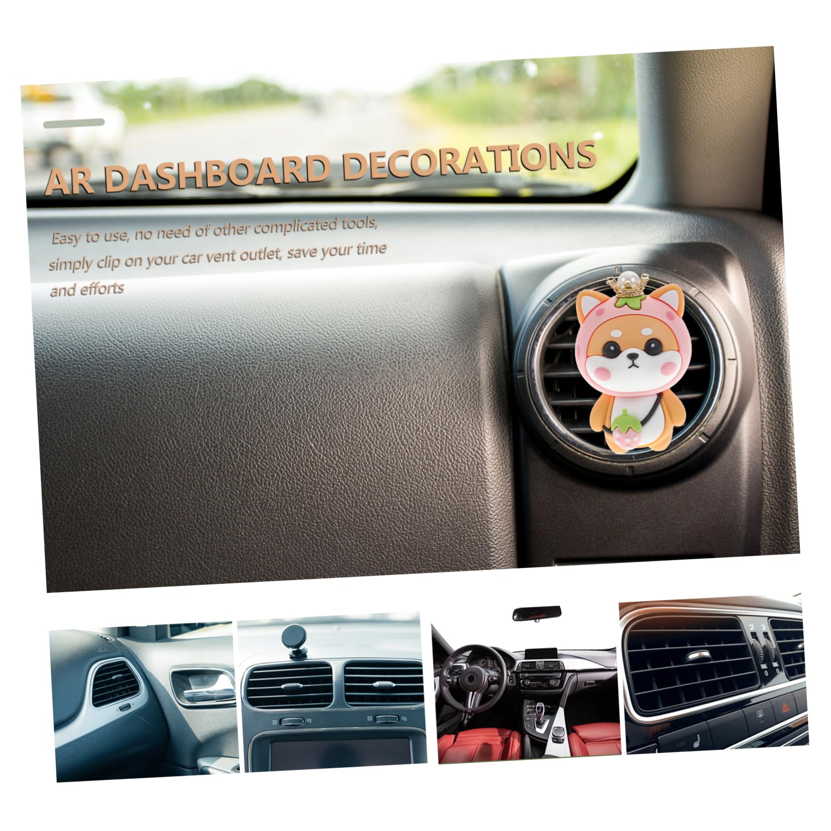 LIFKOME 3pezzi Diffusore Per Aria Auto Clip Ventilazione Decorazione Adorabile Per Auto Profumatore Per Interni Con Design Facile Da Installare e Utilizzare Ufficio e Casa