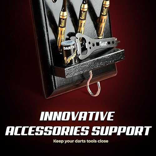Miniatura 4 de IgnatGames Juego de 6 dardos de punta de acero  Dardos profesionales con ejes de aluminio + juego de dardos de madera  Pantalla de dardos con