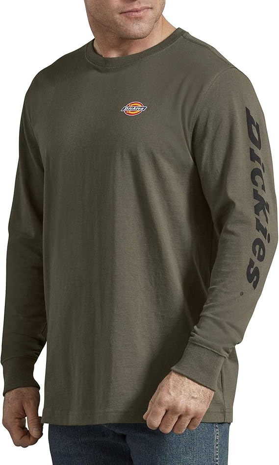 Dickies Men's LongSleeve Graphic TShirt Clothing, Shoes