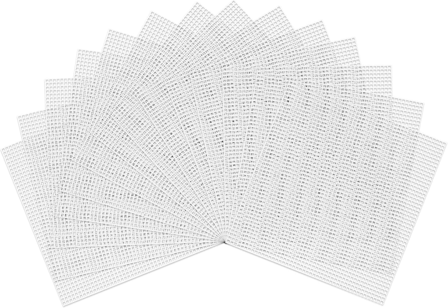15 PCS Plastic Mesh Canvas Sheets, White Plastic Mesh Sheets Plastic