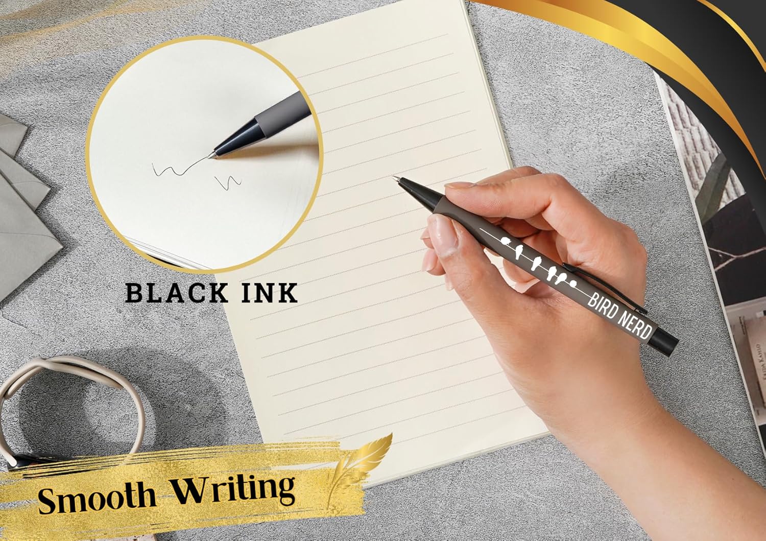 InnoBeta Bird Watching Gifts for Bird Lover, Ballpoint Pen Set of 4, Gifts Idea for Women on Birthday and Christmas - Image 4