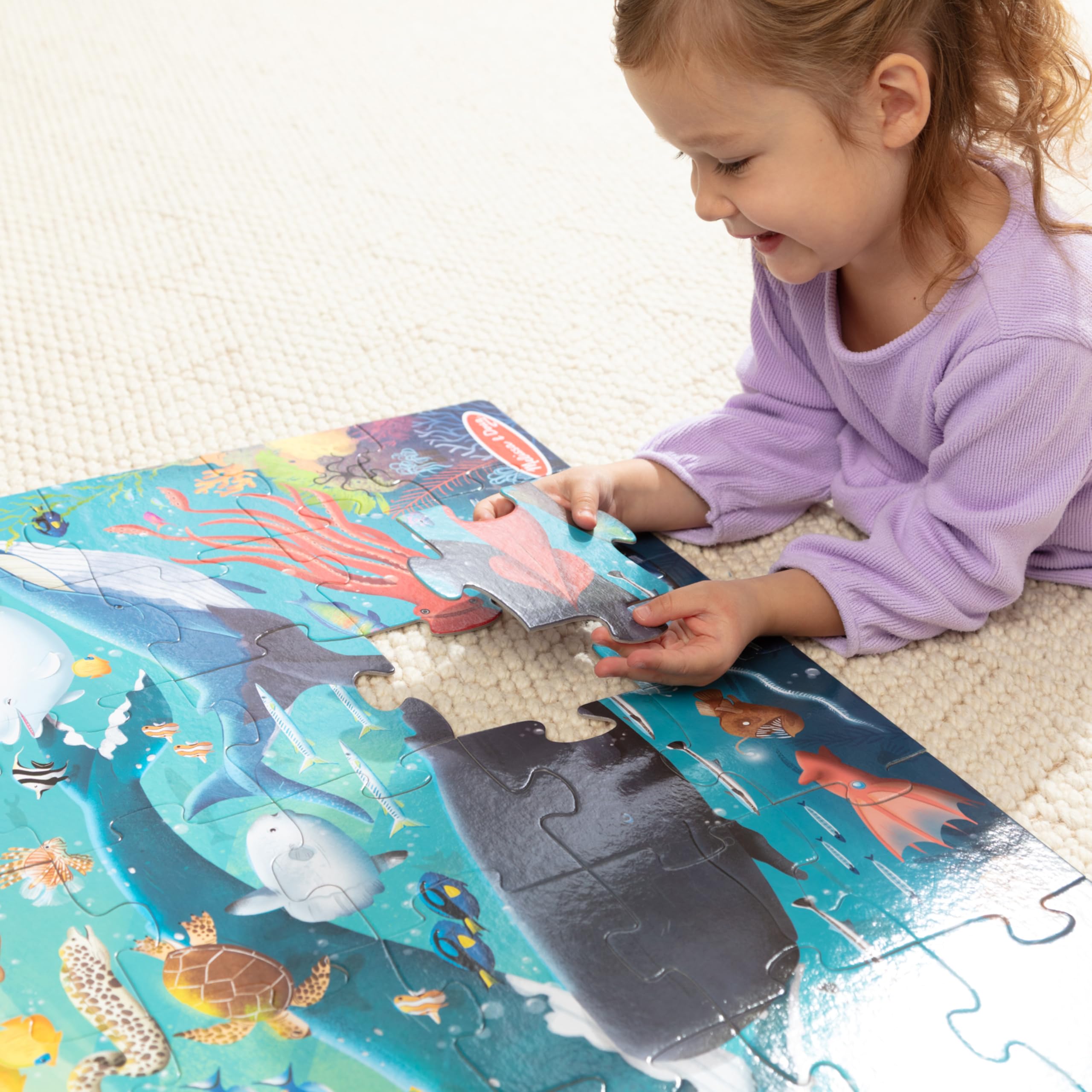 Melissa & Doug ¡Nuevo! Rompecabezas de piso submarino de 48 piezas