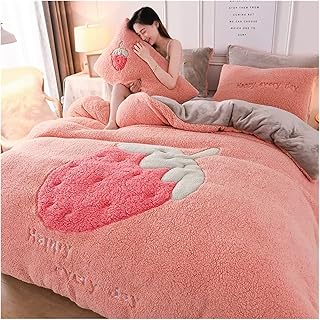 Bed Set Duvet Cover Set Lamb Velvet Coral Velvet Double-sided Plus Velvet Thickened Flannel Four-piece Set Milk Velvet Winter Bed Sheet Quilt Cover Bedding Comforter Sets ( Color : Grey , Size : 2.0m