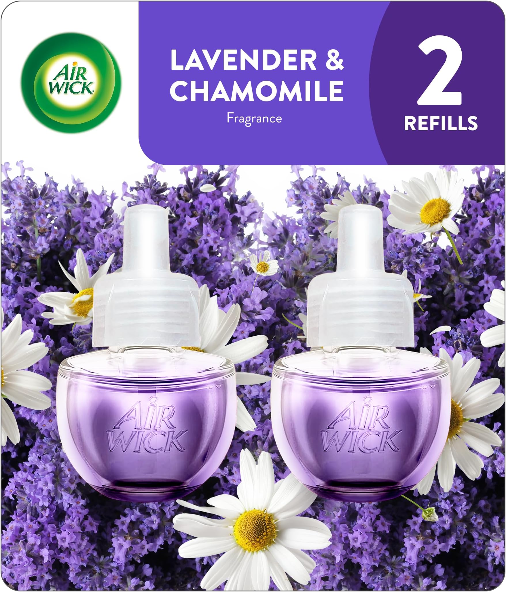 Air Wick Scented Oil Air Freshener, Lavender and Chamomile, 2 Refills, 0.67 Ounce by Air Wick