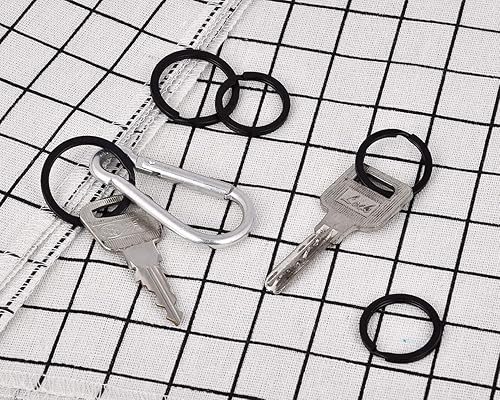 Miniatura 8 de DS. DISTINCTIVE STYLE ACE SELECT - Juego de 40 llaveros redondos planos de 1 y 1.25 pulgadas, anillo dividido de metal para llave de coche de casa,