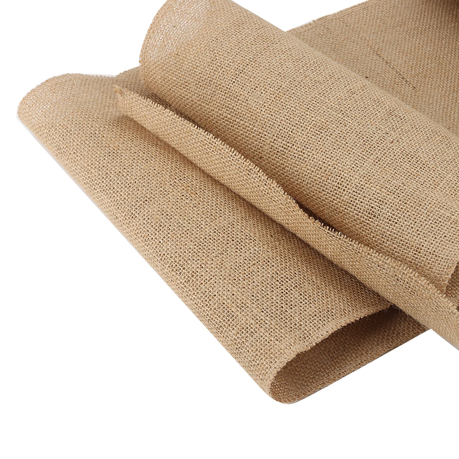 SENJEOK 12 Inch x 65 Feet Natural Jute Burlap Fabric Roll, 21 Yards, Gardening Burlap Table Runner Roll for Home - Image 4