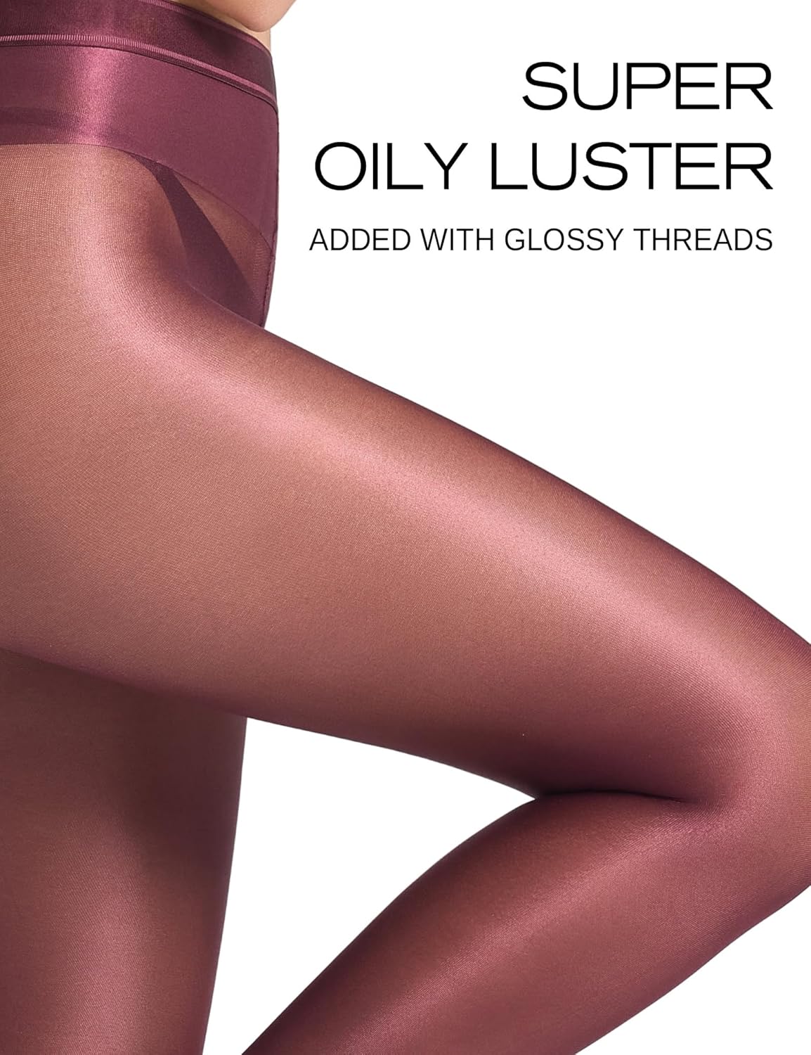 LABELLA 80D Super Glossy Pantyhose for Women,Shiny Oil Jazz Tights,All Day Comfort,S-Queen2 - Image 2