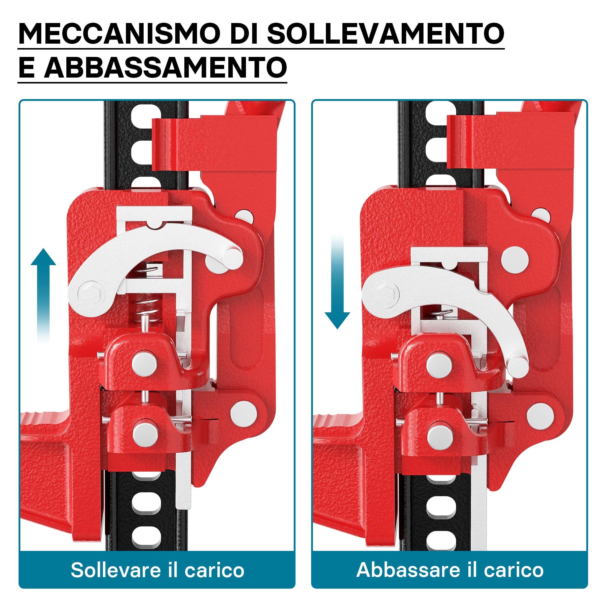 Binda meccanica 60" 150 cm 3000 kg sollevatore cric per fuoristrada e quad