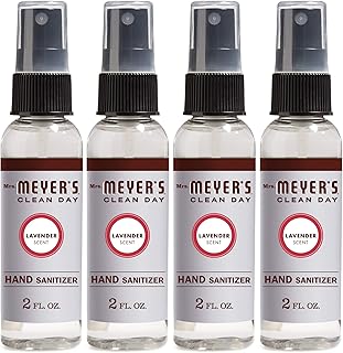 Mrs. Meyer’s Clean Day Antibacterial Hand Sanitizer Spray, Removes 99.9% of Bacteria on Skin, Lavender Scent, 2 oz - Pack ...