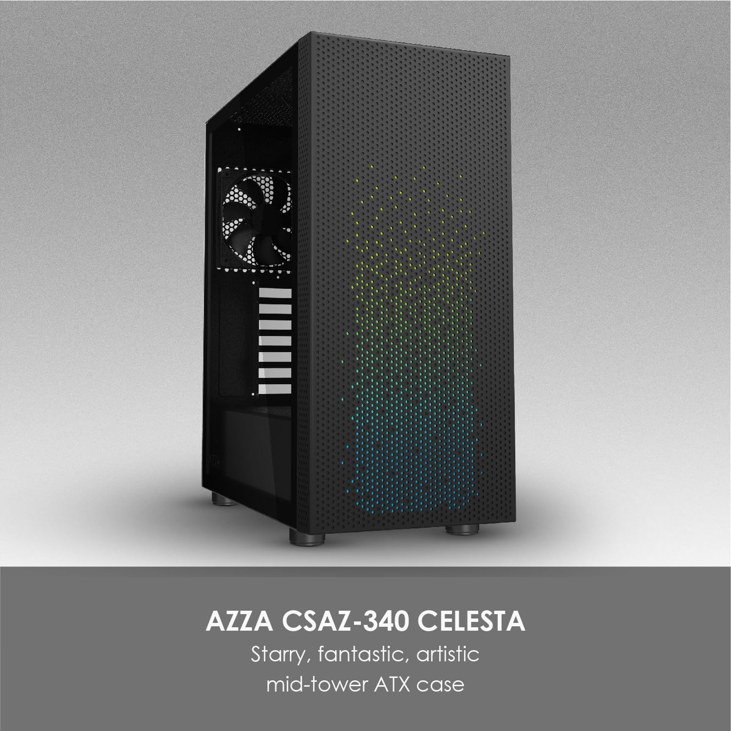CAJA PC AZZA CELESTA 340F GAMING MIDITOWER NEGRA RGB