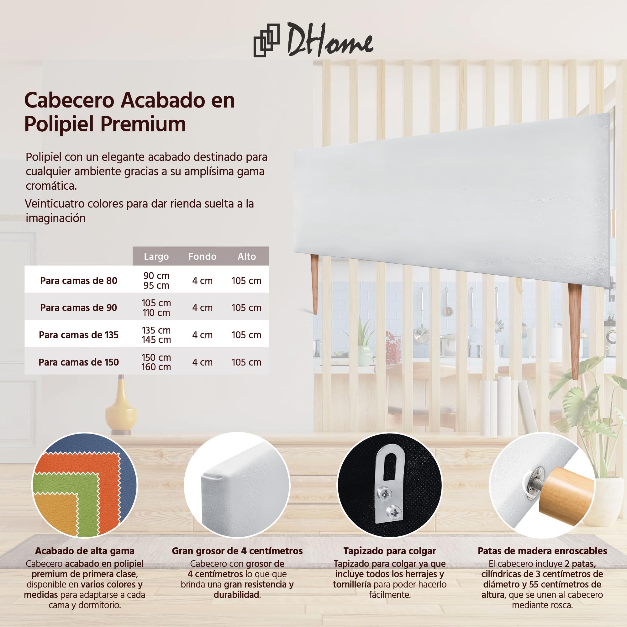 DHOME Testiera In De Tessuto Aqualine Con Bottoni 105x50cm Letti 105 Pistacchio 88751459
