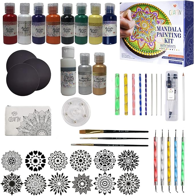 Mandala Painting Kit Art & Craft Kit with Paints for