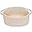 ABenkle Small Woven Basket 12x 8x 5 - Rope Room Shelf Storage, Cat Dog Toys Chest Box, Decorative Empty Gift With Handles - All Mixed Brown