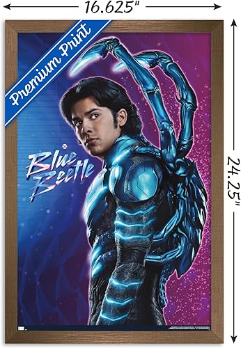 Miniatura 3 de Trends International DC Comics Movie Blue Beetle - Póster de pared de Jaime Reyes, 22.4 pulgadas de largo x 14.7 pulgadas, versión enmarcada en