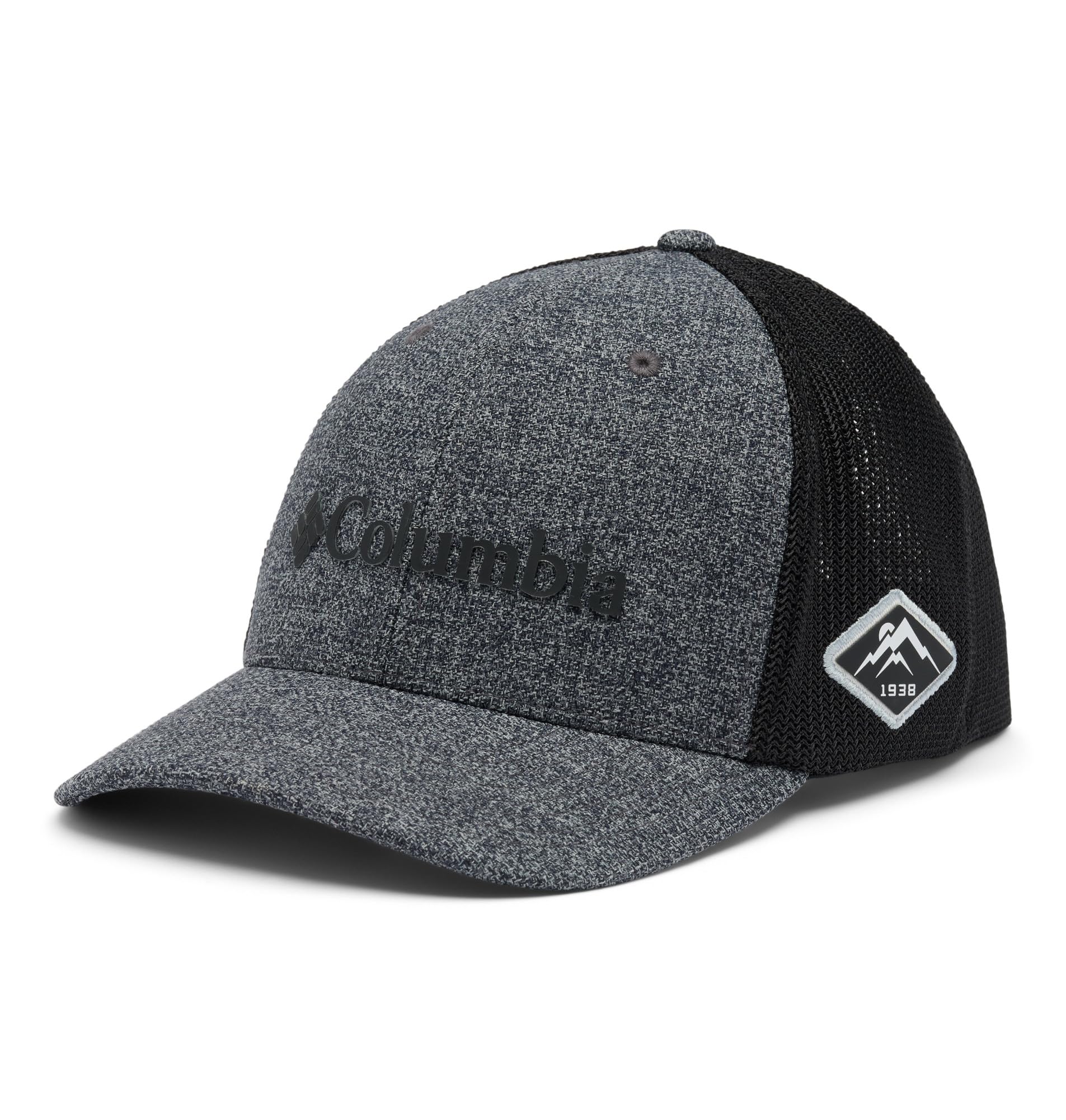 Columbia Unisex Mesh Ball Cap, Grill Heather/Black, XX-Large