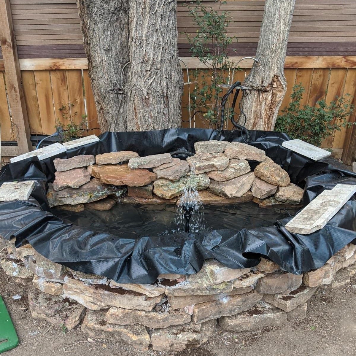 Membrana per Piscina da Giardino Telo per Laghetto in Flessibilie Rivestimento per laghetti Koi Resistenza allo Strappo Pellicola in HDPE di Alta qualità per Paesaggistica Fontana Ninfee(Dimensione:5x