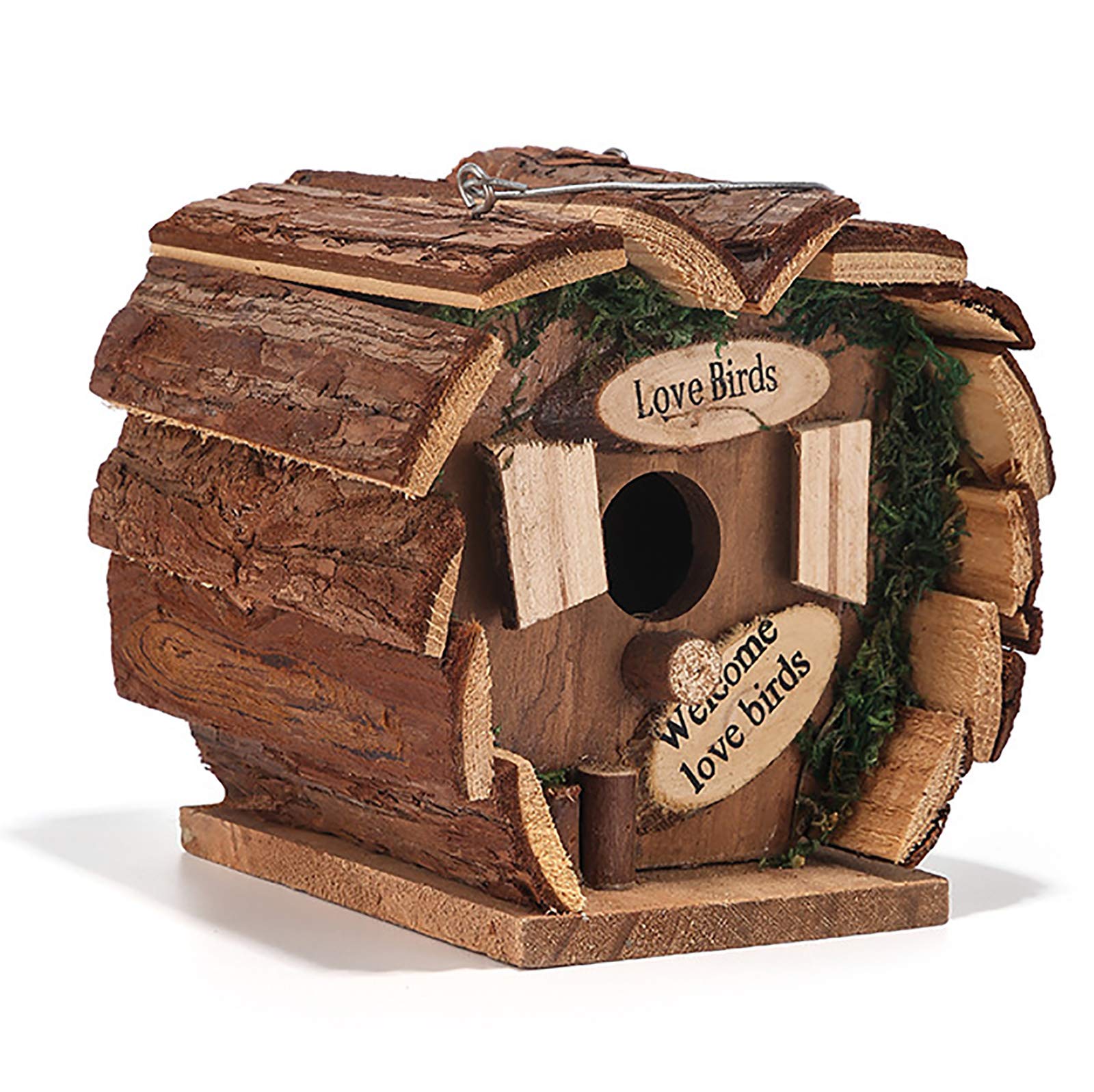 Maison d'oiseau en bois traditionnel pour décoration extérieure du jardin