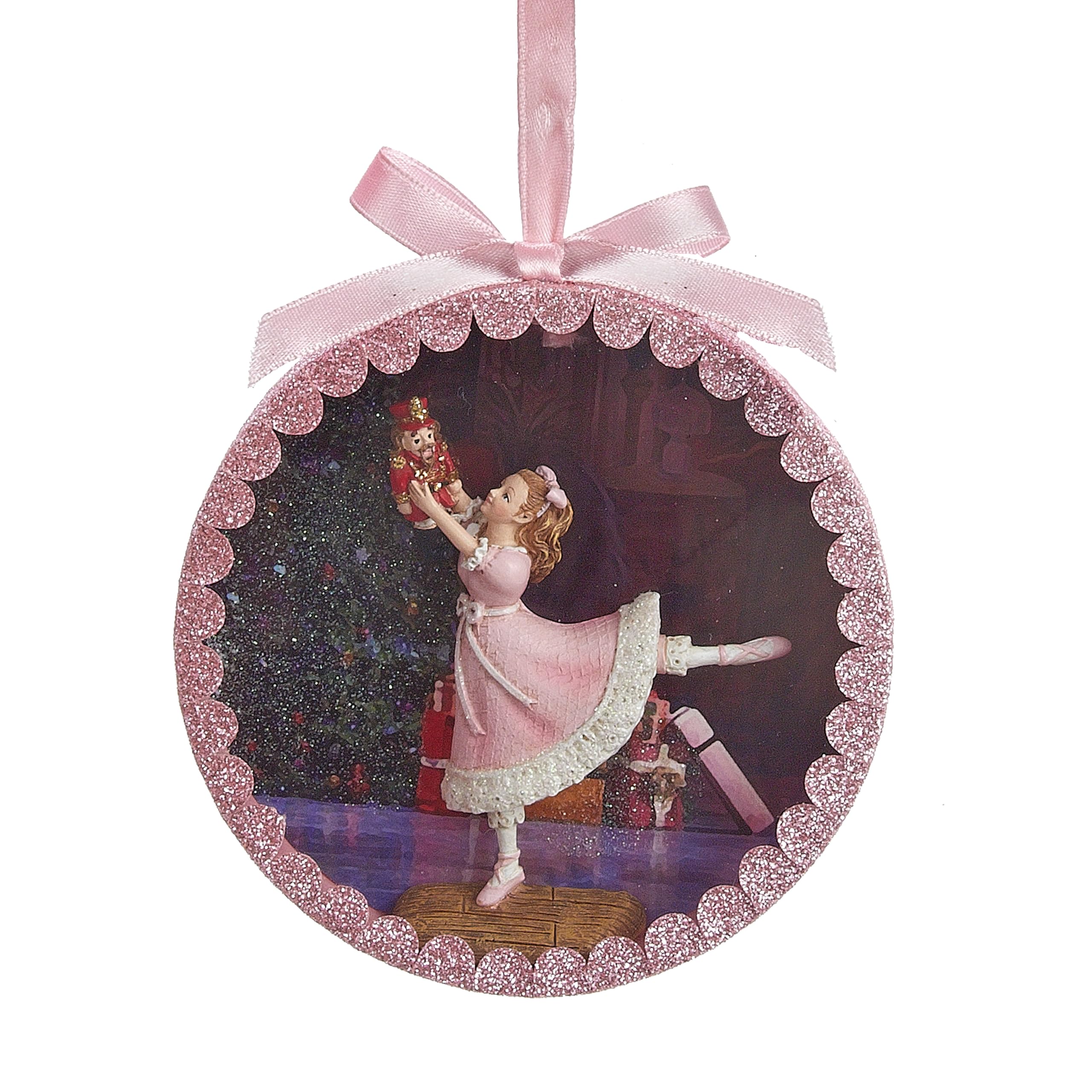 Kurt Adler Nussknacker Shadow Box Ornament - Clara & Drosselmeyer 12,7cm Weihnachtsdekoration