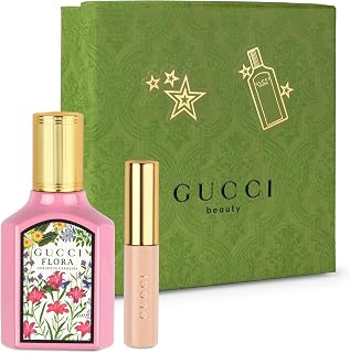 Flora Gorgeous Gardenia Giftset for Women: Gucci Flora Perfume 1 oz Edp Spray + Mini Mascara 0.10 oz - Perfect Gucci Perfume for Women