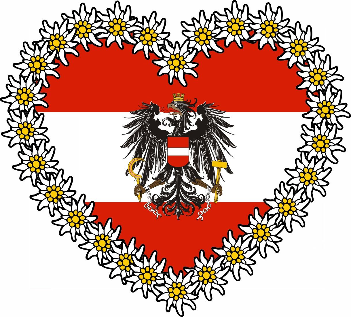 Edelweiß Car Sticker - 18 X 18 Cm Contour Cut Decal - Made In Germany By U24
