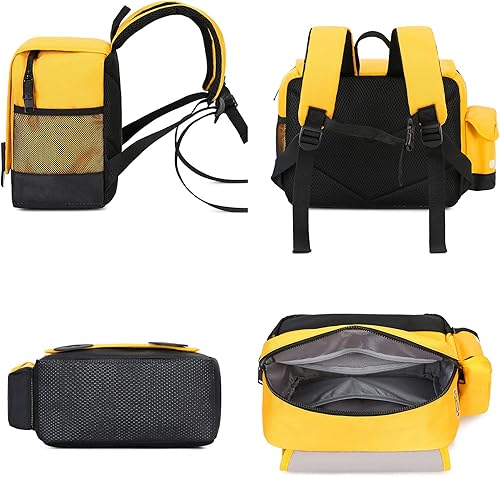 Miniatura 8 de Mochila para niños pequeños, preescolar, autobús, bolsa de libros 3D para jardín de infantes con lonchera aislante