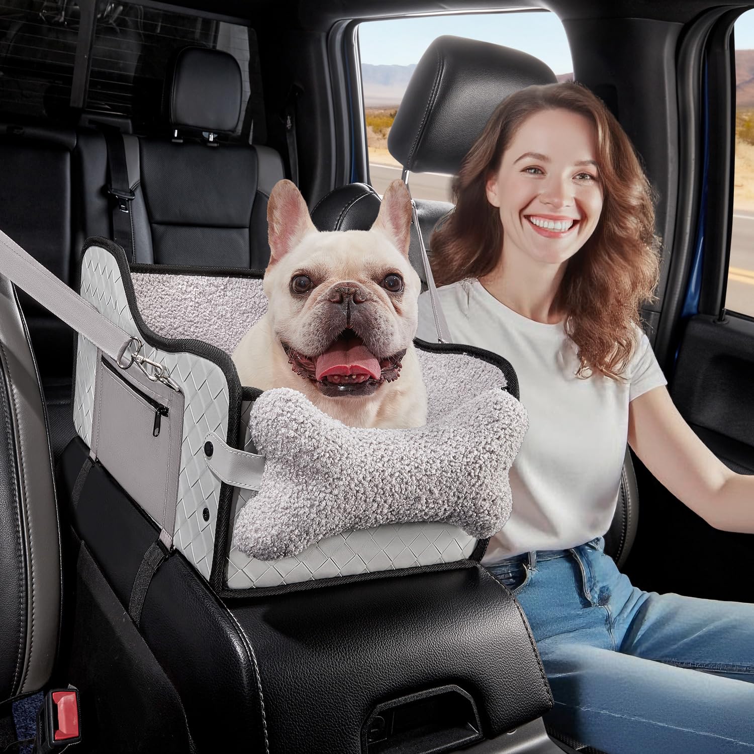 TKYZ Center Console Dog Car Seat for Small Dogs,Fit for Full Size Truck