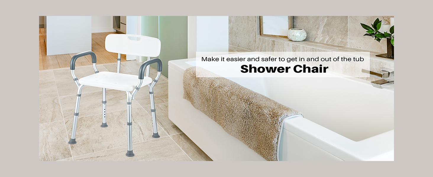 HOMCOM Adjustable Shower Stool With Foot Pads For Elderly Disabled Purple - View #8