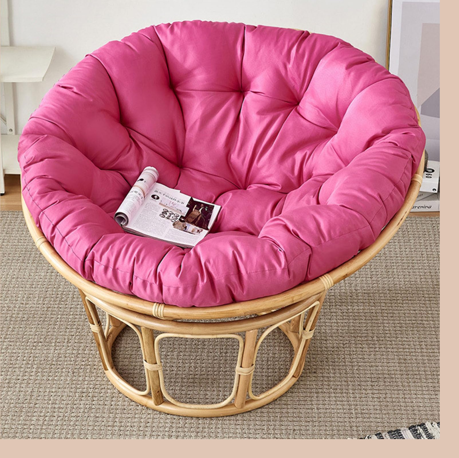 FloAPa Cojín Papasan Redondo Cojines Sillas Jardin Papasan Relleno Hamaca Asiento CojíN De Asiento Redondo Sillón para Uso Interior Exterior,010,180 * 180